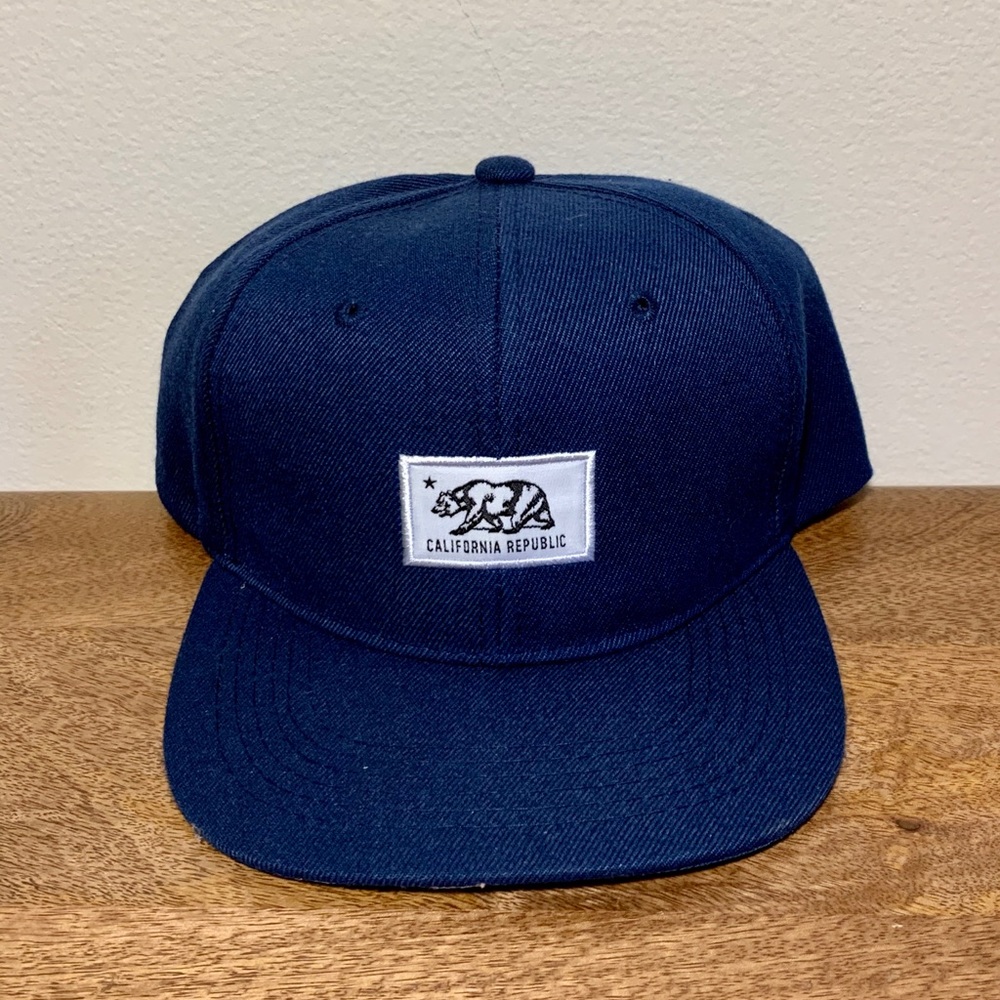 California Republic Navy Blue Snapback Hat.